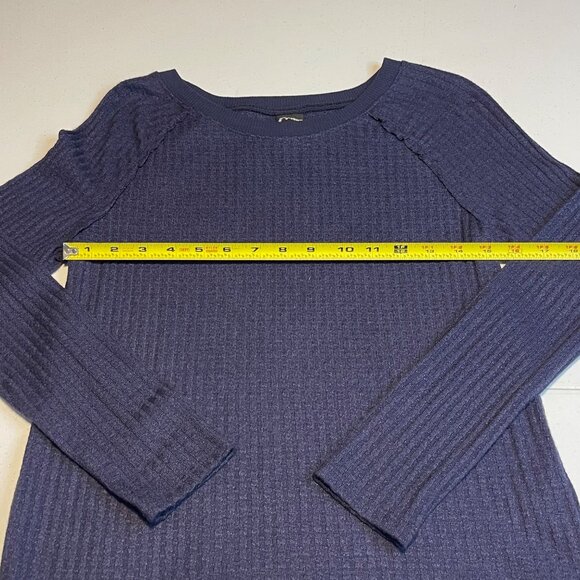 Art Class Blue Long-Sleeve Ribbed Knit Crew Neck Girls Top - Picture 6 of 9